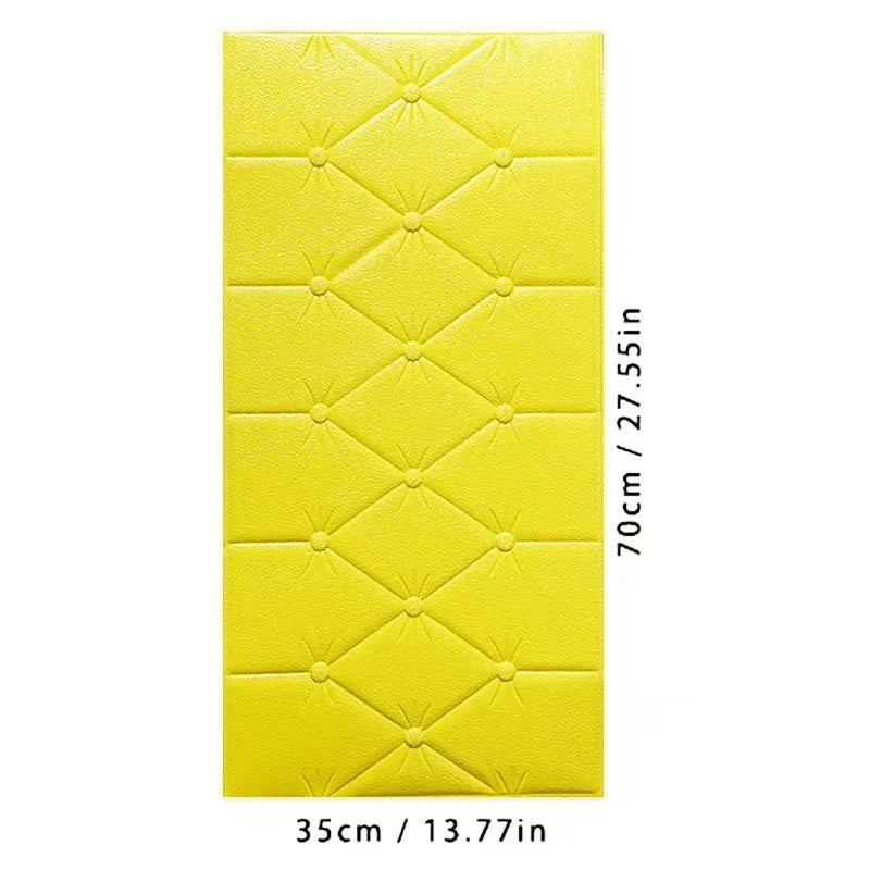 Self adhesive anti-collision soft foam pad 3D tatami thick wall sticker wallpaper for children's bedroom living room wall pad