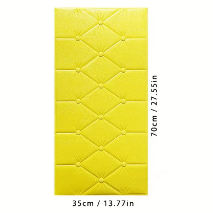 Self adhesive anti-collision soft foam pad 3D tatami thick wall sticker wallpaper for children's bedroom living room wall pad