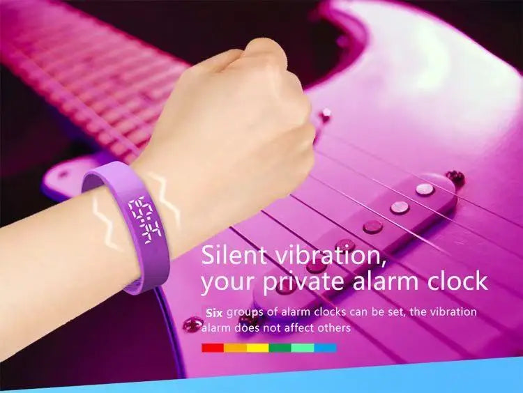 TESDINE Charging Vibration Reminder Silent Alarm Clock Temperature Measurement Waterproof Smart Watch