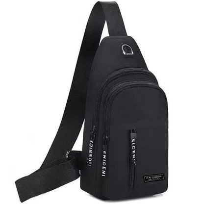 1 adjustable men's and women's crossbody bag sports chest bag, durable travel and hiking backpack chest bag