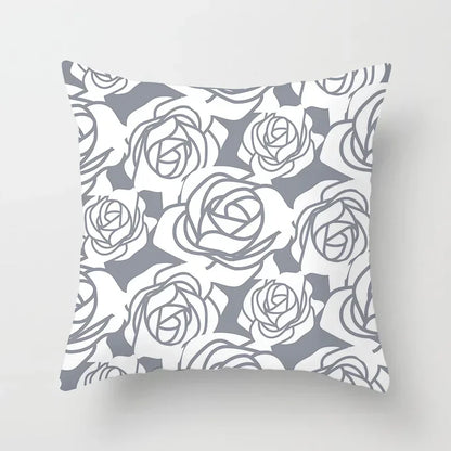 European Gray Pillowcase Geometric Pillow Cover Sofa Cushion Cover Garden Throw Pillows Hotel Outdoor Cushions car Chair 45X45cm