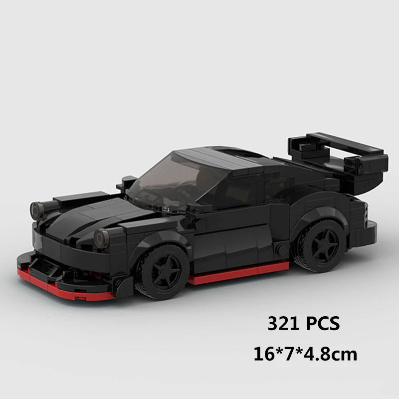City Speed Racing Car Model Building Blocks DIY Bricks MOC Toy Classic Rally Sports Super Racer Vehicle Christmas gift technique
