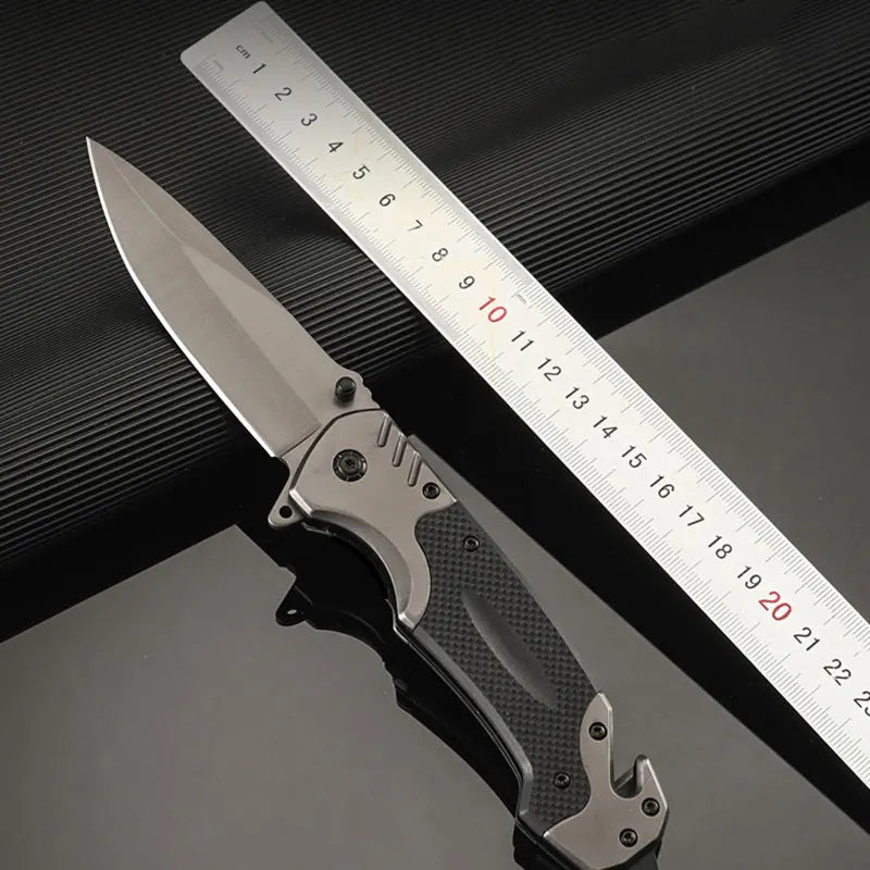 Compact folding knife with outdoor functions, stainless steel small knife, portable travel knife, fruit knife, for camping.