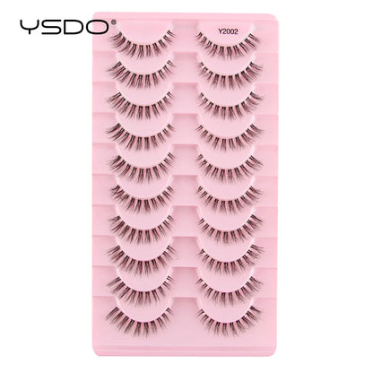 Lashes 3/10 Pairs Half Lashes Cat Eye Natural Long Lashes 3D Mink Eyelashes Full Strip Lashes Makeup Extension Tools