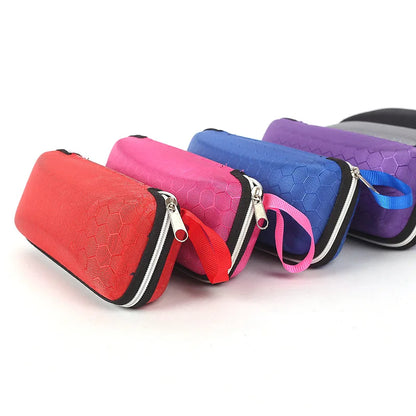 Portable Glasses Case For Women Men Sunglasses Box With Lanyard Zipper Eyeglass Case Cover Protector