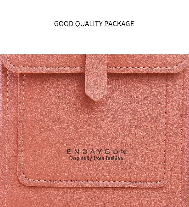 New transparent touchscreen phone bag trend simple crossbody small bag phone women's bag change bag vertical design
