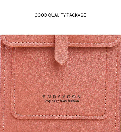 New transparent touchscreen phone bag trend simple crossbody small bag phone women's bag change bag vertical design