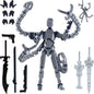 Assembly Completed T13 Action Figure 3D Printed Multi-Jointed Movable Titan 13 Lucky Dummy Nova Robot Action Figure Desktop