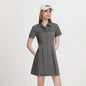 Semir Dress Women Waisted Dress Vintage 2024 Summer New Melad Solid Colour Short