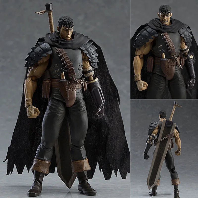 Figma 359 17cm Berserk Black Swordsman Guts Action Figure Movable Joints Anime Game Collectible Model For Anime Fans Display