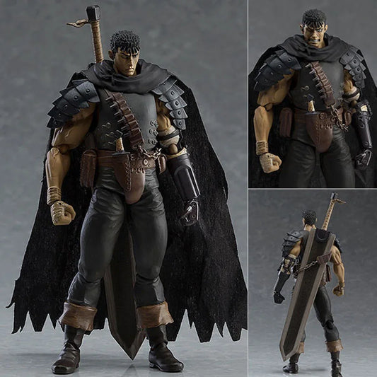 Figma 359 17cm Berserk Black Swordsman Guts Action Figure Movable Joints Anime Game Collectible Model For Anime Fans Display