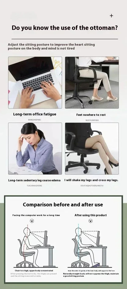 NEW Under the Table Foot Pedal Anti-twisting Legs Half-circle 180 ° Rocking Relaxation Leisure Stirrups Office Foot Pedal