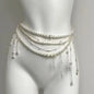 Multilayer Pearl Belt Waist Chain for Women's Fashion Retro Y2K Designer Belt Character Playing Clothes Accessories Party Belts