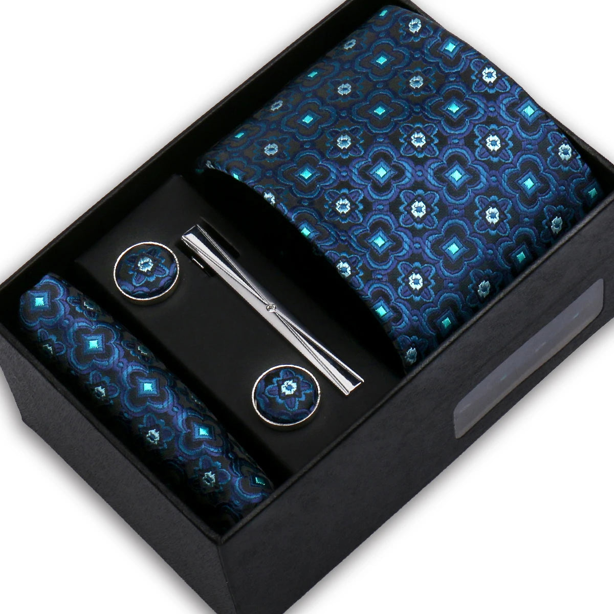 Classic Mens Tie Set Paisley Hanky Cufflinks In Gift Box Jacquard Woven Neckties Set For Men Formal Wedding Fashion Accessories