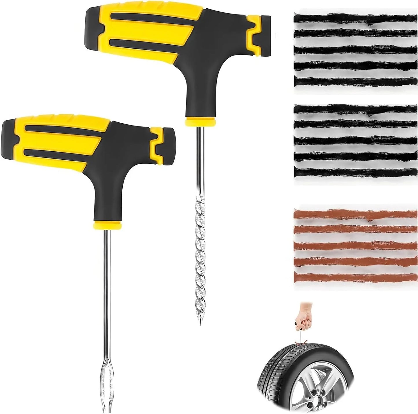 Universal Tire Strips Stiring Glue Repair Tool Kits Garage Tyre Puncture Plug Bike Tubeless Tire Accessories Car Tire Repair Kit