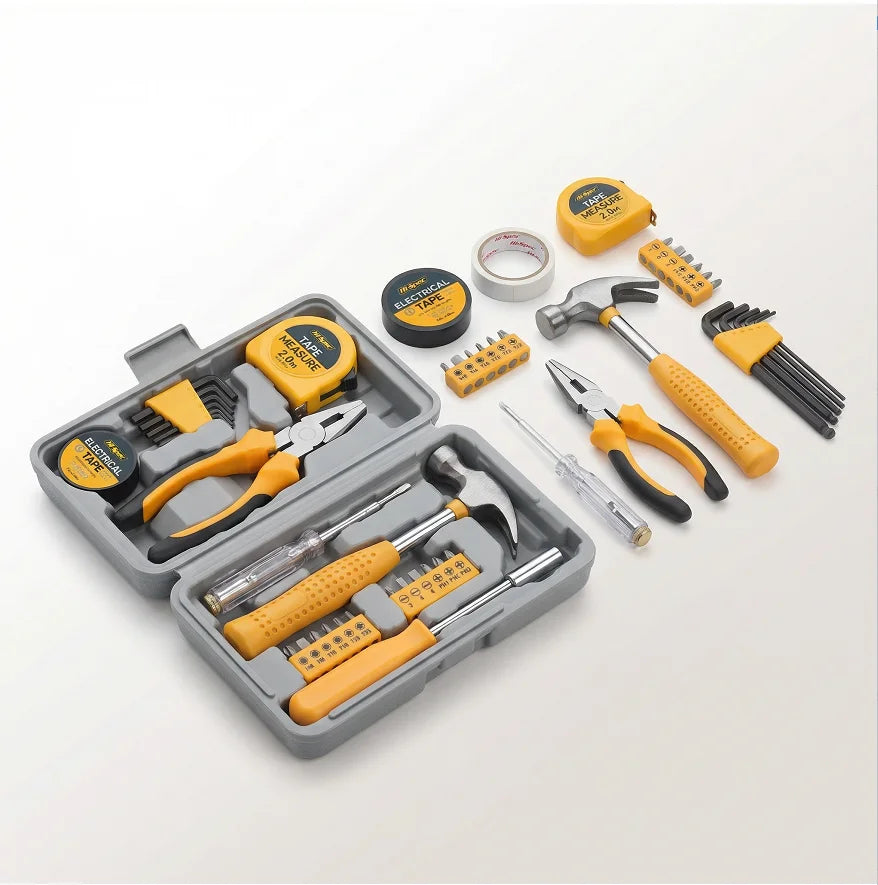 Hi-Spec 24pc Essential Home Tool Kit General Household Repair Hand Tool Set with Compact Storage Case for DIY Office Maintenance