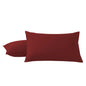 2Pcs Pack Microfiber Pillowcases Solid Color, Envelope Closure, Machine Washable, Woven Fabric, for Bedroom, Living Room