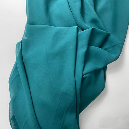 Dusty Blue Soft Chiffon Fabric for Wedding Party Decor Home Decor Georgette Backdrops Curtain Dress Skirt Shirt Cloth DIY