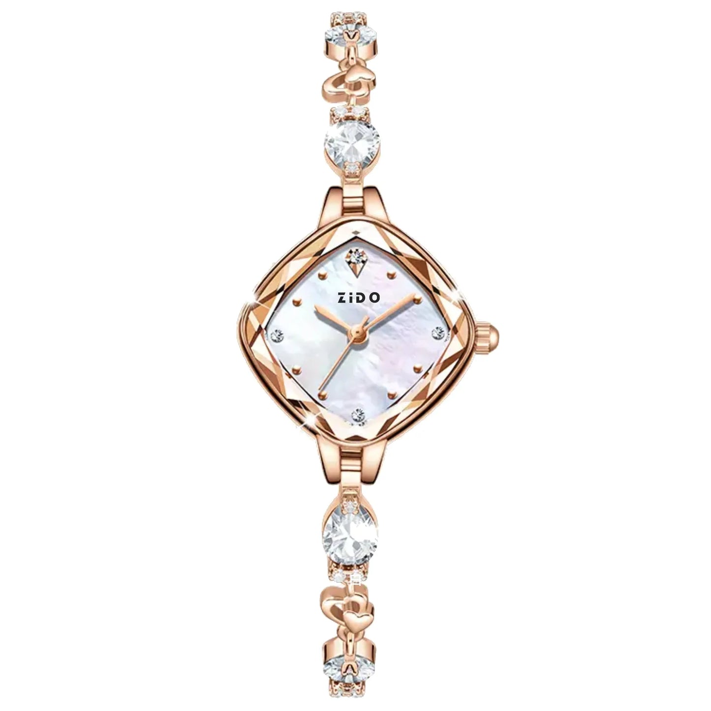 UTHAI Women Watch Brand Red High Beauty Luxury Crystal Diamond Metal Bracelet Waterproof Diamond Female Fashion Clock Watches