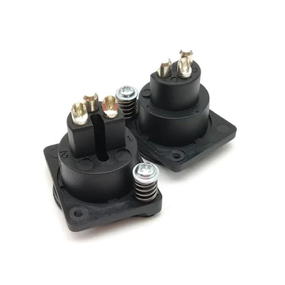 5/20PCS XLR Connector 3Pins Audio/Video Panel Mount Dustproof Charging Port Microphone Canon Female Socket With Protecting Cover