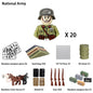 WWII Infantry Military Soldier War National Army Mini Gun armament Models Building Blocks Building Blocks Toys for Kids