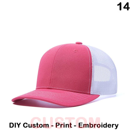 Fedoryn Custom Embroidery Baseball Cap for Men and Women DIY Design Mesh Cap LOGO Print Hat Quality Truck Hat Wholesale Unisex