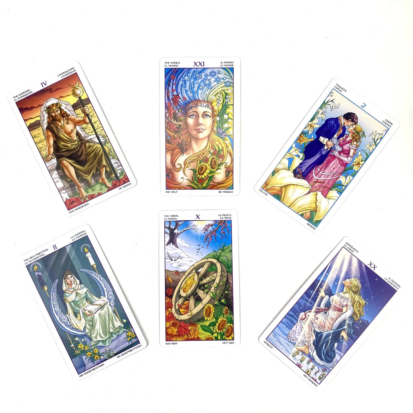 12*7cm Wheel Of Year Tarot Cards with paper manual board games tarot deck 78 cards