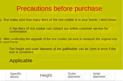 Electric pressure cooker liner stainless steel 304 non-stick pan universal old-fashioned rice cooker lining