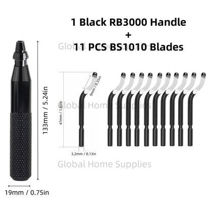 Deburring Tool RB3000 with 1 or 11 High Speed Steel Swivel Blades BS1010 BS1018 BK3010 BS3010 360 Degree Rotary Head Burr Remove