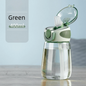 Portable Plastic Water Straw Cup Drop Proof with Scale Sippy Cup Leak-proof Food-Grade Silicone Water Bottle