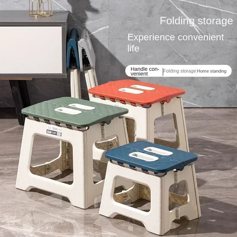 Popular Home Folding Stool Thickened Folding Stool Mini Portable Outdoor Picnic Camping Chair Portable Bench Train Mat Stool