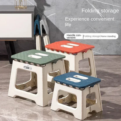Popular Home Folding Stool Thickened Folding Stool Mini Portable Outdoor Picnic Camping Chair Portable Bench Train Mat Stool