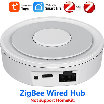 Tuya ZigBee Wireless/Wired Smart Gateway Hub Bridge Remote Linkage Devices WiFi Central Control Host Works With Smart Life APP