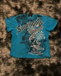 imited Stock Men's Harvester Skull T-Shirt Gothic Wings Cross Print  Vintage Streetwear Soft Breathable FabricL