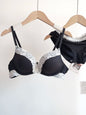Sexy Leopard Print Lingerie Set Women Wireless Invisible Push Up Small Breasts,adjustable A To C Cup,sheer Lace Pure Design, S-X