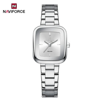 NAVIFORCE Women Quartz Watch Retro Fashion 3ATM Waterproof Stainless Steel High Quality Durable Elegant Daily Ladies Wristwatch