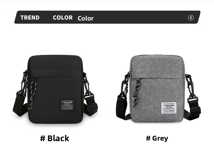 1Pcs 14×5×19cm Men Womens Canvas Crossbody Bag Lightweight Mini Shoulder Phone Pouch for Outdoor Hiking Travel Sports Square Bag