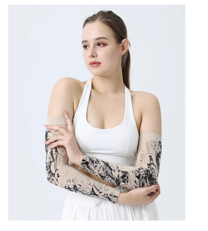Musion New Seamless Tattoo Sleeves Anti UV Dust Hand Sock Arm Sleeves Fishing Motorcycle Bicycle Unisex Tattoo Sleeve Set A Pair