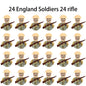 WWII Infantry Military Soldier War National Army Mini Gun armament Models Building Blocks Building Blocks Toys for Kids