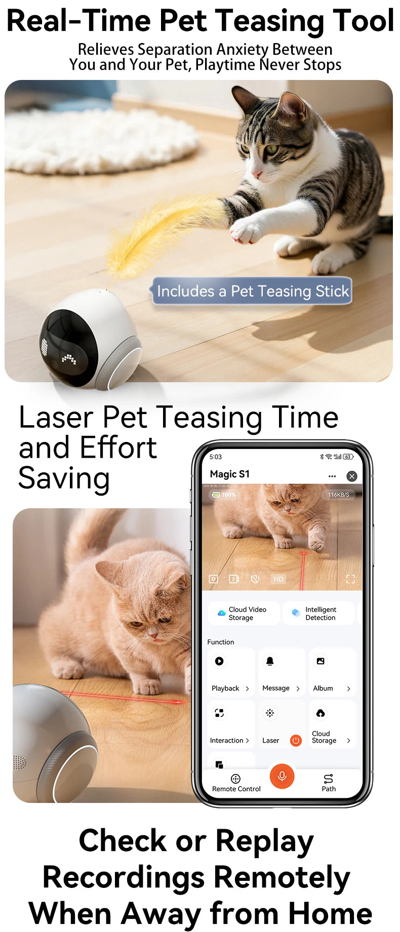 AIOOK Smart Robot Camera 5G WiFi HD 2K Camera Pet Tracking Laser Indicator TUYA Pet Camera Auto Charging Auto Obstacle Avoidance
