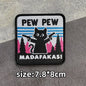 PEW PEW Madafakas Gun Tactical Morale Badge Patch Black Cat It's Fine Armband Fabric Patches Funny Hook & Loop  Backpack Emblems