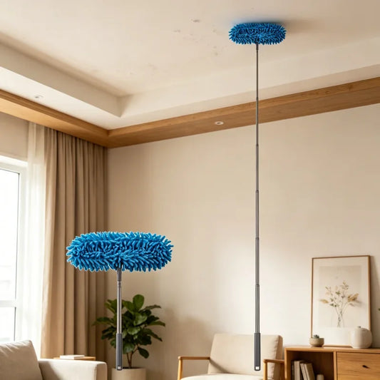 Chenille Duster Retractable High Altitude Cleaning Brush Flexible Ceiling Fan Dust Remover for Home Wall Roof Household Cleaning