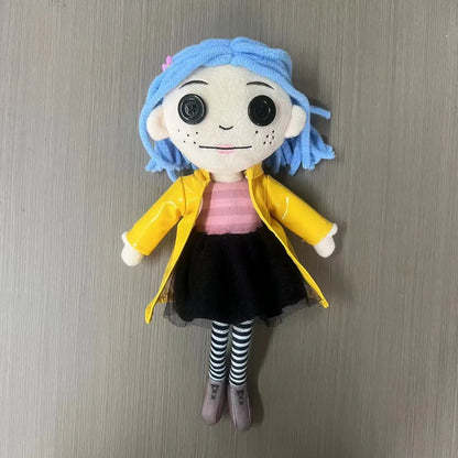 28cm Coraline Plush Stuff Cartoon Figure Kawaii Doll Soft Pillow Ugly Kids Cute Collectible Dolls Decoration Toys Birthday Gifts