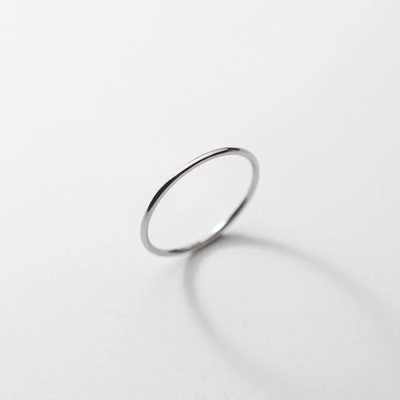 La Monada 45-59mm Plain Thin Women Ring 925 Sterling Silver Minimalist Rings For Women 925 Silver Finger Jewerly Rings Woman