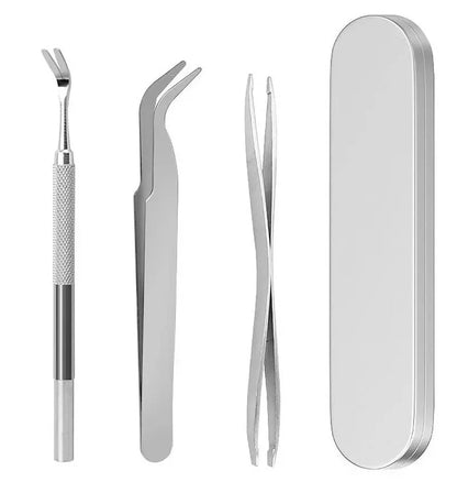 1Set Portable Tick Removal Tweezers Professional Painless Tick Remover Tool for Dogs Cats Pets Human Tick Extractor Accessories