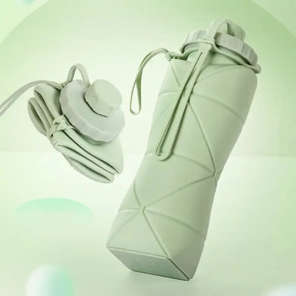 1 Folding Water Cup, Outdoor Travel Sports Silicone Water Cup, High Temperature Resistant and Stretchable Folding Cup