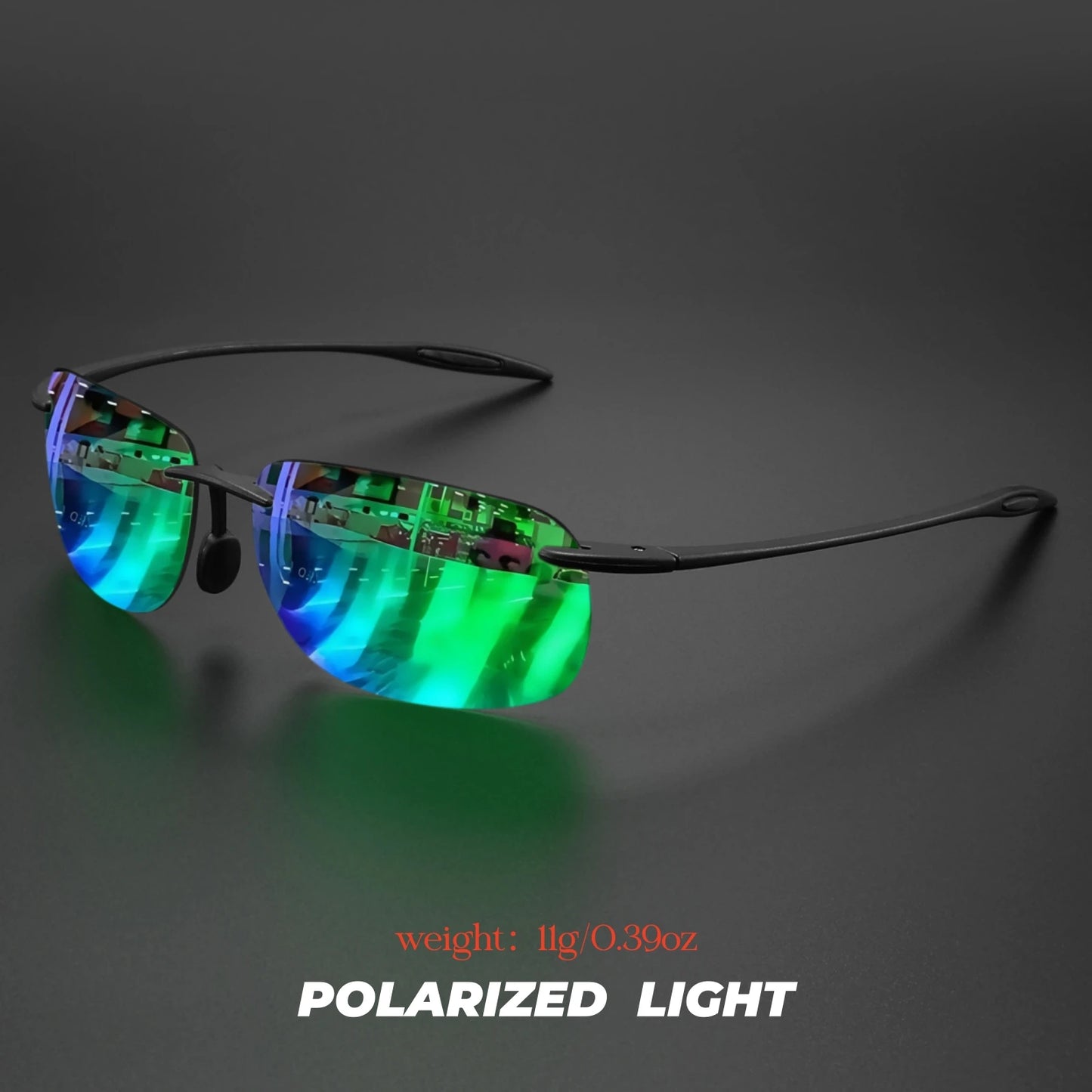3PCS Ultra Light 11g TR90 Frameless Polarized Sunglasses - Flexible & Comfort Fit, Square Shape for Driving, Fishing, Outdoor