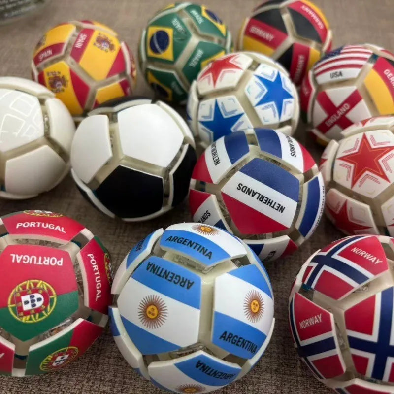USA Mexico Canada All Country Flag Football Keychain Fidget Stress Ball Squishy Decompression Toy Anxiety Relief Fan Souvenir