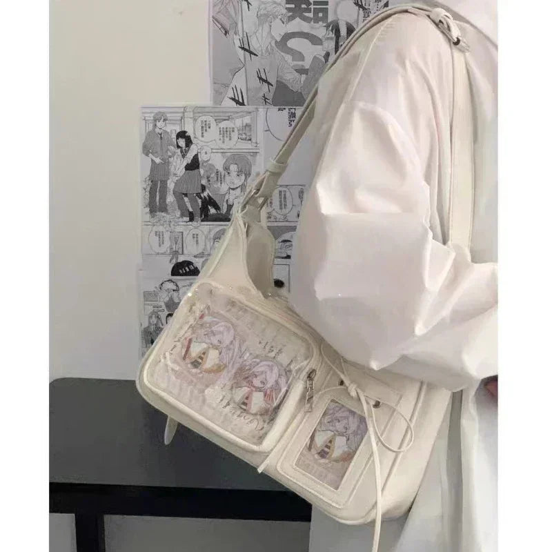 Koreańska Przezroczysta Torba Ita Bag JK Harajuku Duża Pojemność Torba Na Ramię Dla Kobiet Dziewcząt Torebka Y2k Kawaii Bolso Mujer
