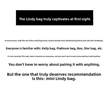 Women's Handbag 2025 New Style Top Layer Cowhide Leather Lundy Mini Doctor Bag Genuine Leather Handbag Single Shoulder Crossb...